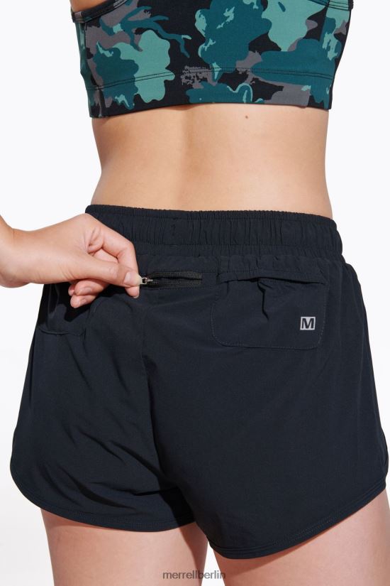 Frauen Merrell Schwarz Trailrunning kurz Kleidung PTTR4P1117