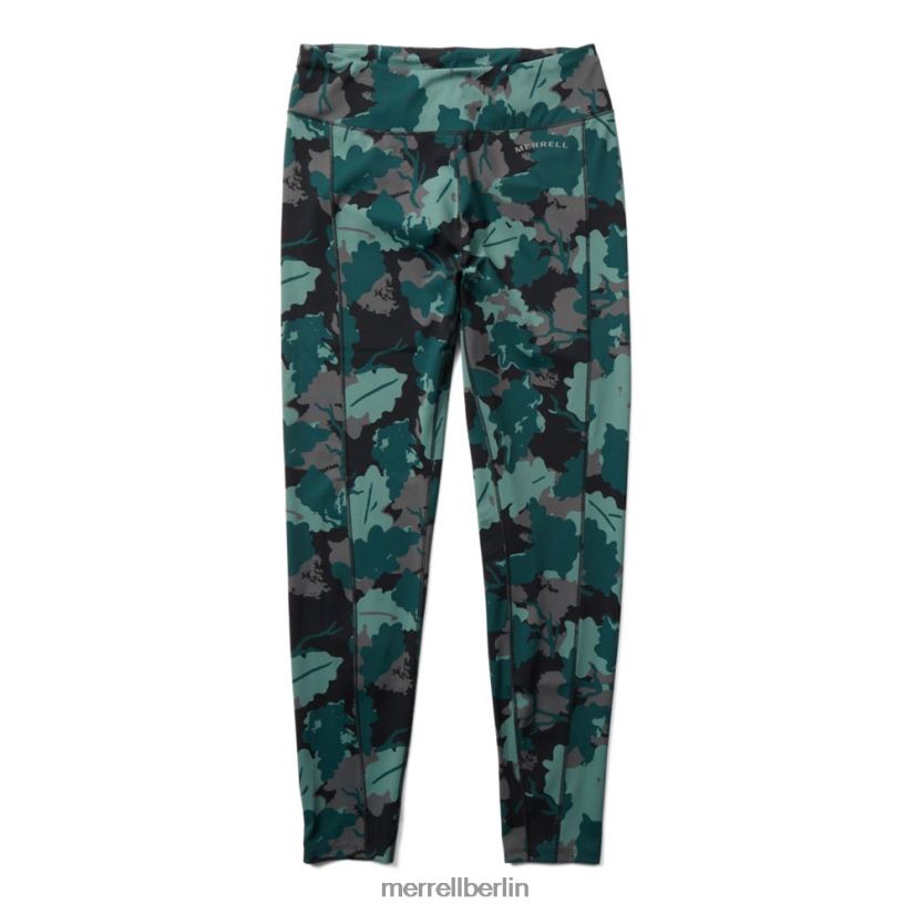 Frauen Merrell Seemoos-Blattdruck Trailrunning-Leggings Kleidung PTTR4P1194