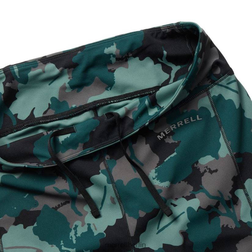 Frauen Merrell Seemoos-Blattdruck Trailrunning-Leggings Kleidung PTTR4P1194