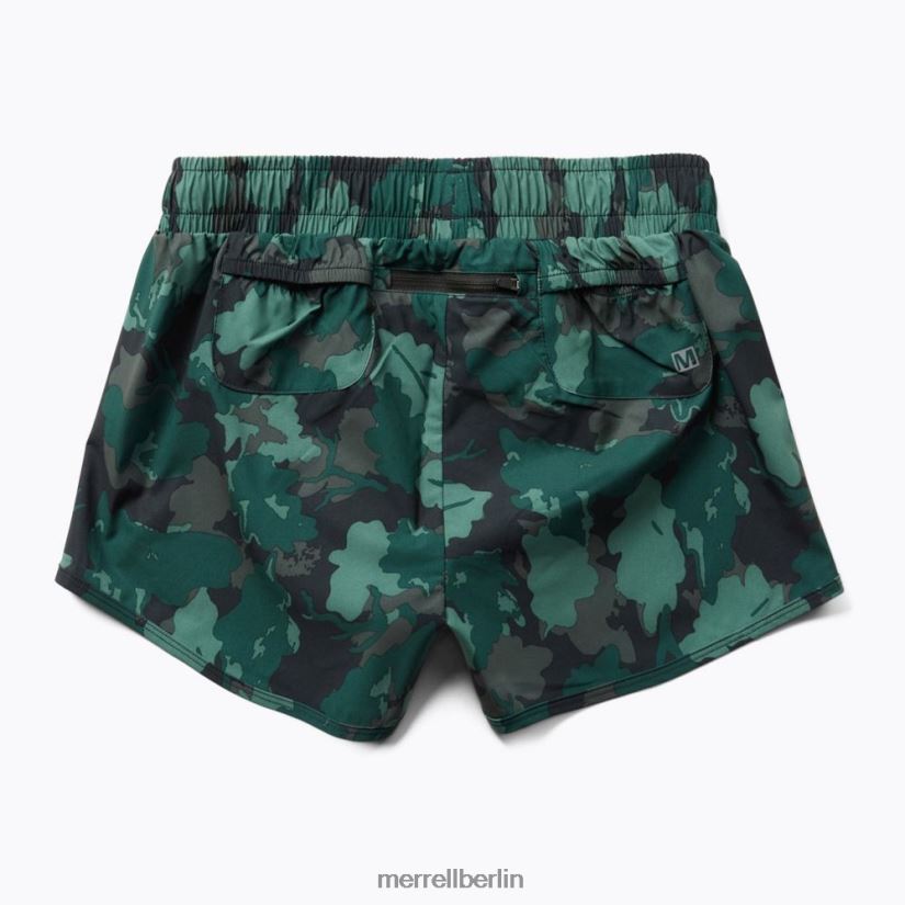 Frauen Merrell Seemoos-Blattdruck Trailrunning kurz Kleidung PTTR4P1119