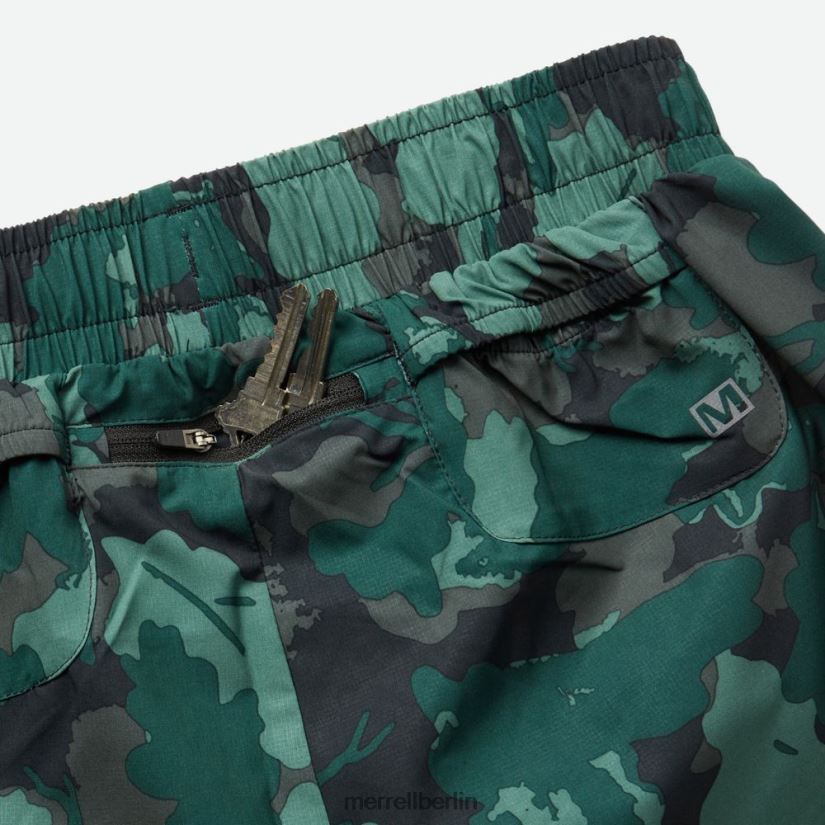 Frauen Merrell Seemoos-Blattdruck Trailrunning kurz Kleidung PTTR4P1119