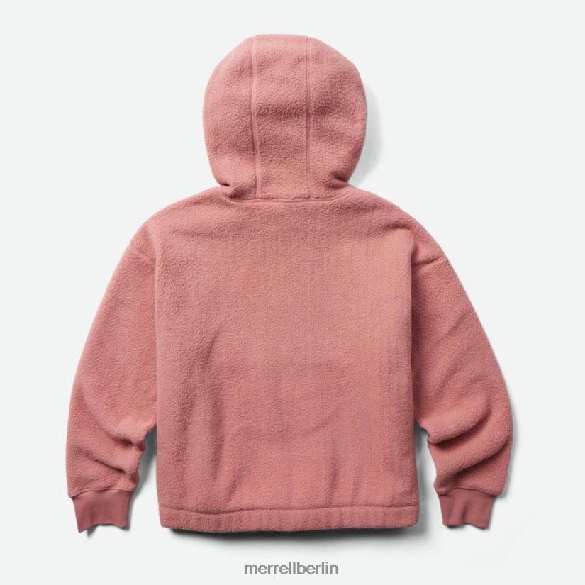 Frauen Merrell Asche stieg Sherpa-Kapuzenpullover Kleidung PTTR4P1016