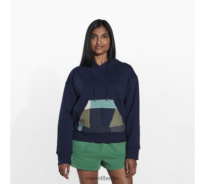 Frauen Merrell Marine Scrap-Pullover-Kapuzenpullover Kleidung PTTR4P1240