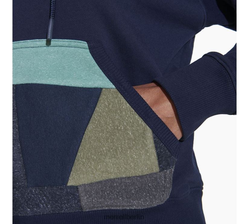 Frauen Merrell Marine Scrap-Pullover-Kapuzenpullover Kleidung PTTR4P1240