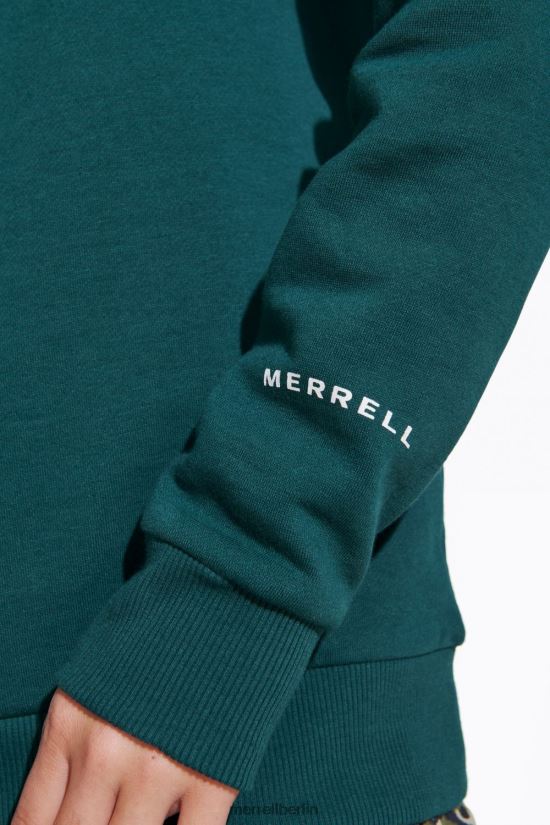 Frauen Merrell Meeresmoos Gutmütiger Fleece-Rundhalsausschnitt Kleidung PTTR4P1231