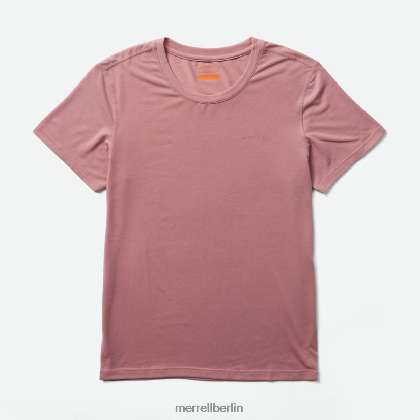 Frauen Merrell Asche stieg Alltags-T-Shirt mit Tencel Kleidung PTTR4P997