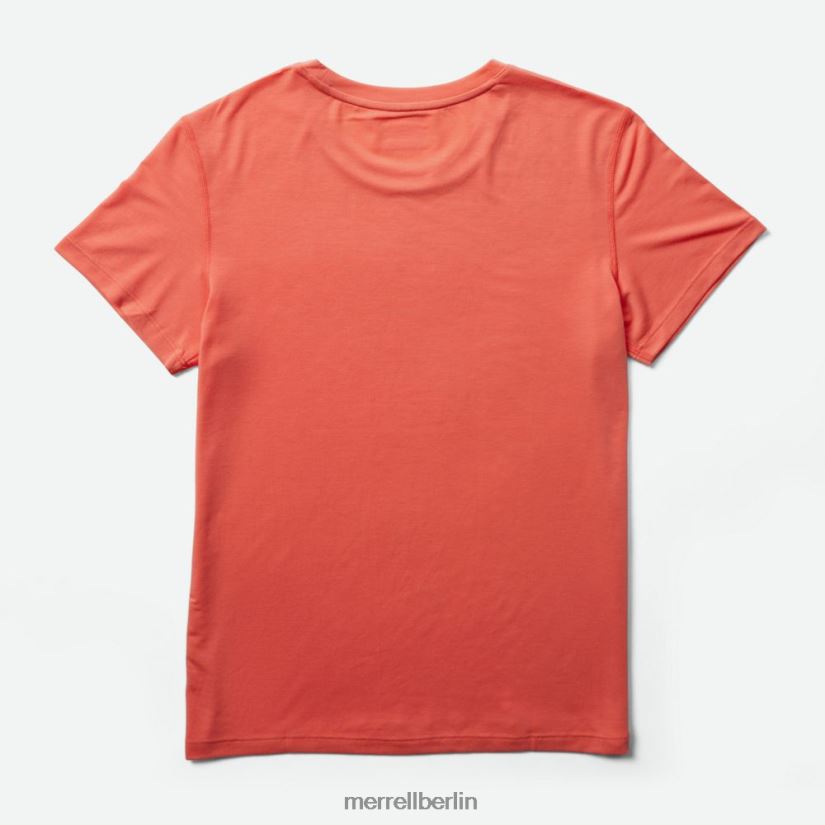 Frauen Merrell Pfirsichecho Alltags-T-Shirt mit Tencel Kleidung PTTR4P1000