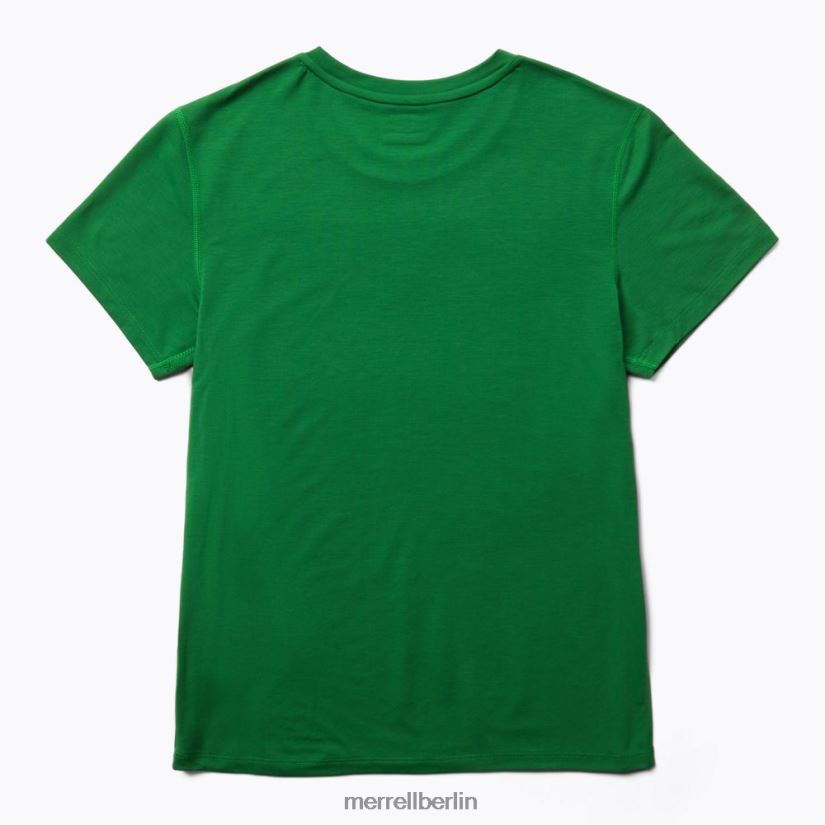Frauen Merrell reichlich grün Alltags-T-Shirt mit Tencel Kleidung PTTR4P1001