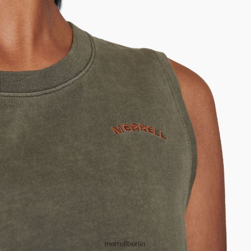 Frauen Merrell staubiges Oliv sonnenverbrannter Tank Kleidung PTTR4P1311