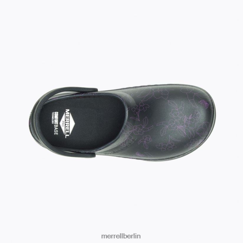 Frauen Merrell schwarze Pflaume Zugabe Service Profi Schuhe PTTR4P1180