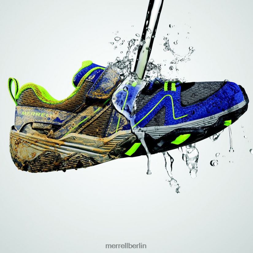 Kinder Merrell Blau Grün Trail-Quest Schuhe PTTR4P1350