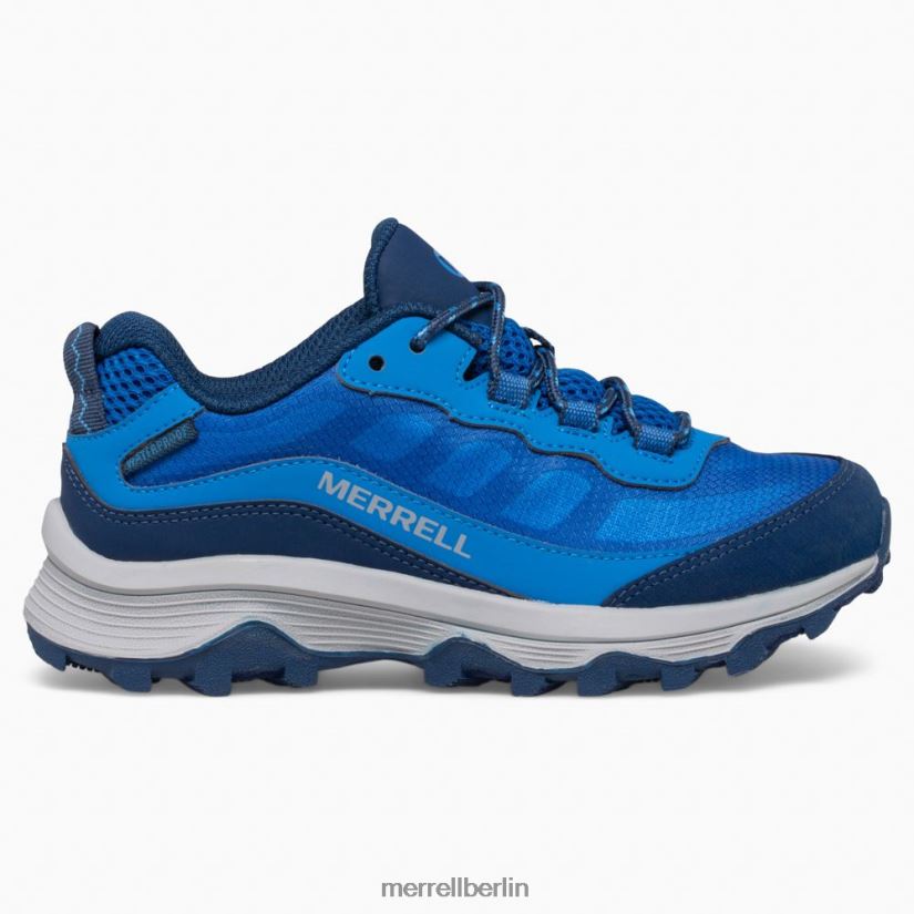 Kinder Merrell Blau Moab Speed ​​Low wasserdicht Schuhe PTTR4P1374