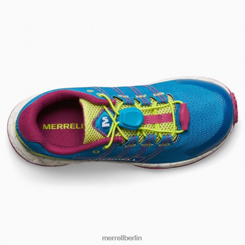 Kinder Merrell Blaugrün/Limette/Fuchsia Moab-Flug mit niedriger Klimaanlage Schuhe PTTR4P1389