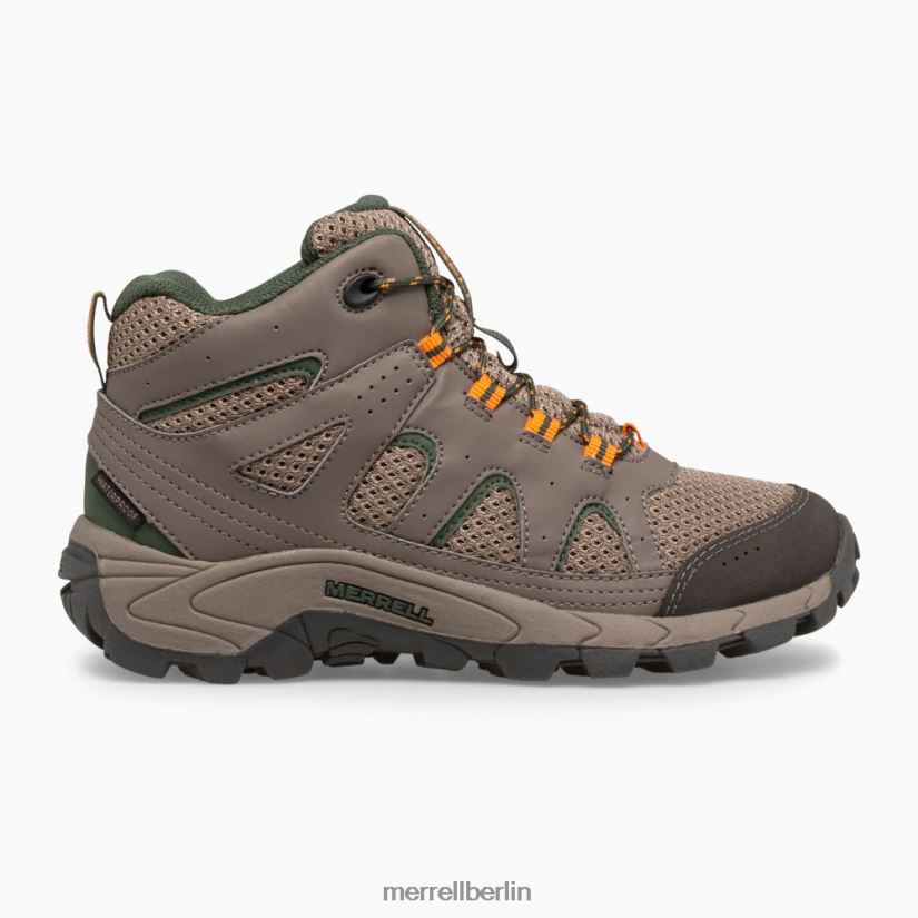 Kinder Merrell Felsblock Wasserdichter Oakcreek Mid Lace-Stiefel Schuhe PTTR4P1444