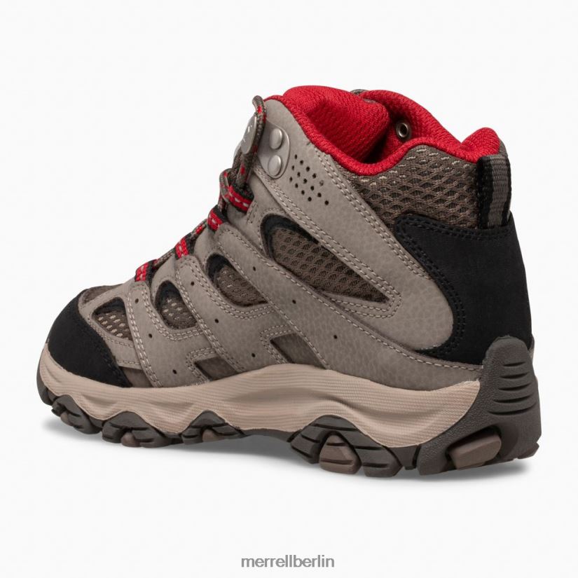 Kinder Merrell Felsbrocken/rot Moab 3 Mid wasserdichter Stiefel Schuhe PTTR4P1430
