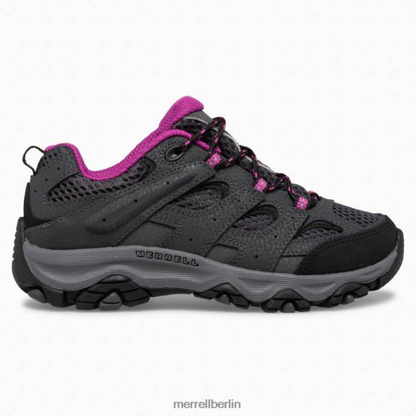 Kinder Merrell Granit/Beere Moab 3 niedriger Schnürschuh Schuhe PTTR4P1429