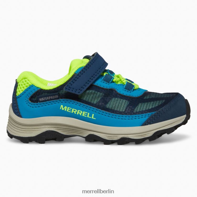 Kinder Merrell Marine/Hi, nämlich Moab Speed ​​Low A/C Jr. wasserdichter Sneaker Schuhe PTTR4P1368