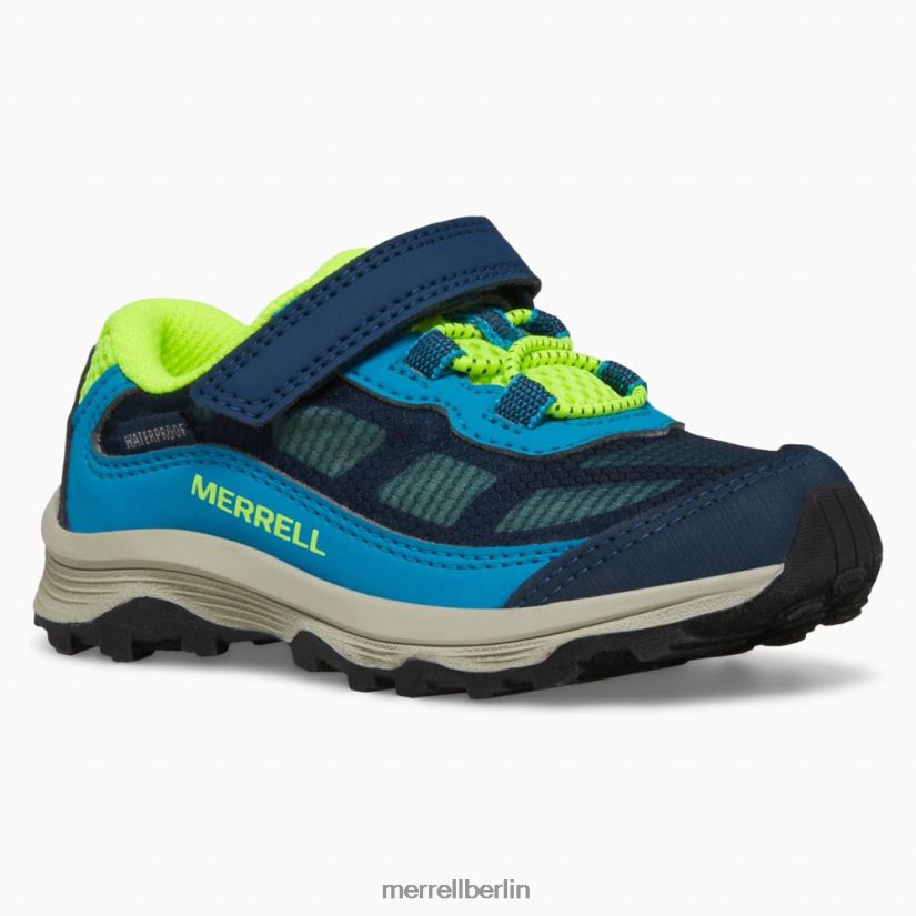 Kinder Merrell Marine/Hi, nämlich Moab Speed ​​Low A/C Jr. wasserdichter Sneaker Schuhe PTTR4P1368