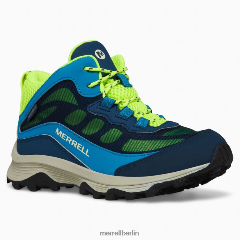 Kinder Merrell Marine/Hi, nämlich Moab Speed ​​Mid wasserdicht Schuhe PTTR4P1380