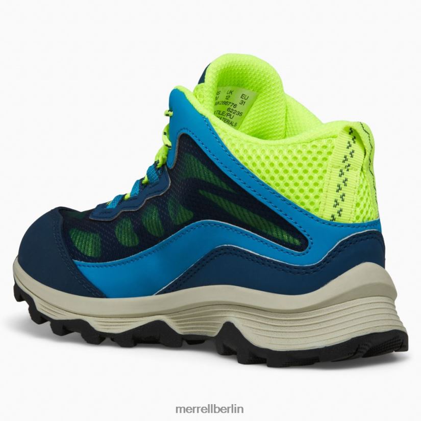 Kinder Merrell Marine/Hi, nämlich Moab Speed ​​Mid wasserdicht Schuhe PTTR4P1380
