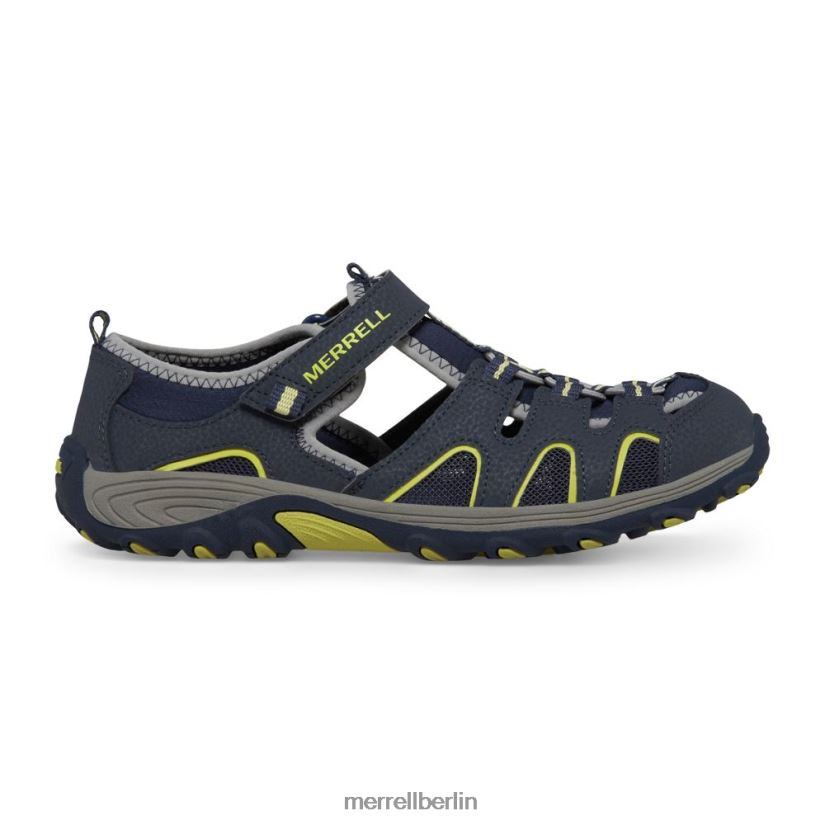 Kinder Merrell Marine/Limette Hydro-H2O-Wandersandale Schuhe PTTR4P1412
