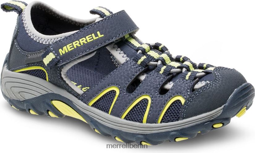 Kinder Merrell Marine/Limette Hydro-H2O-Wandersandale Schuhe PTTR4P1412