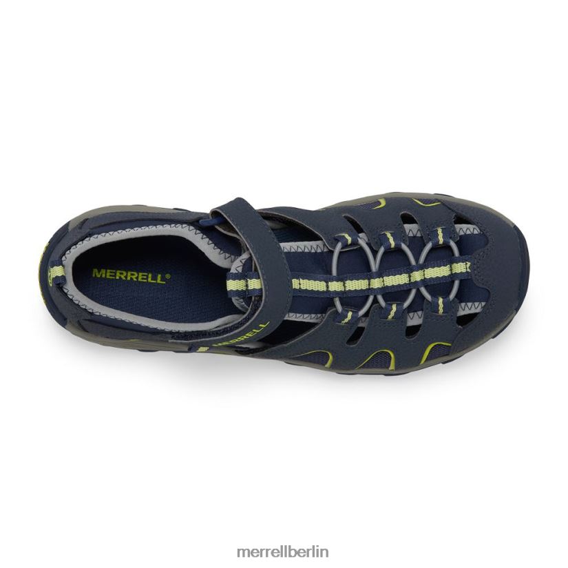 Kinder Merrell Marine/Limette Hydro-H2O-Wandersandale Schuhe PTTR4P1412