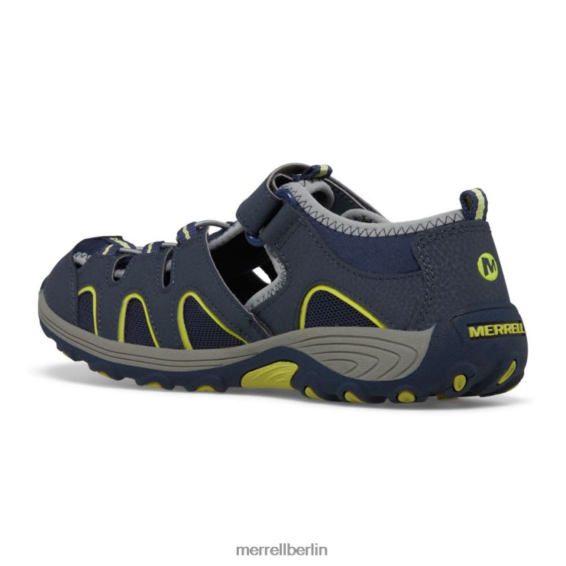 Kinder Merrell Marine/Limette Hydro-H2O-Wandersandale Schuhe PTTR4P1412