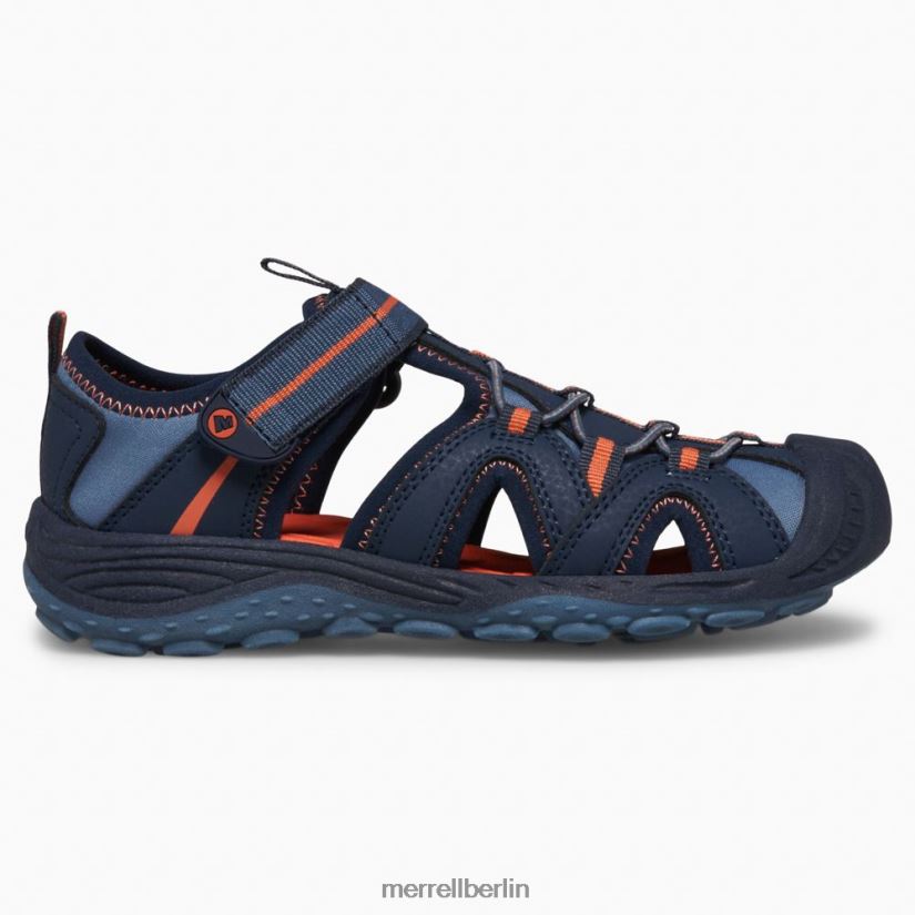 Kinder Merrell Marine/Orange Hydro 2 Sandale Schuhe PTTR4P1474