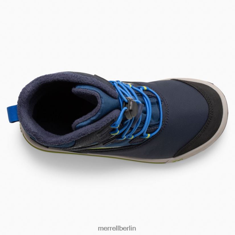 Kinder Merrell Marine/Zitrone Snow Bank 3.0 Stiefel Schuhe PTTR4P1479