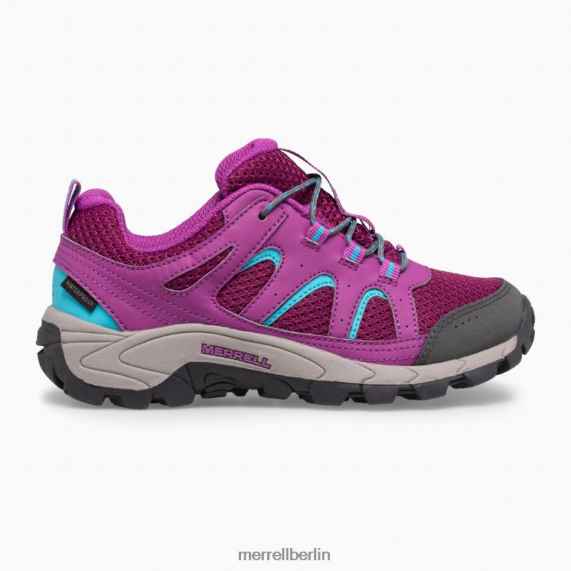 Kinder Merrell Paloma/Beere Wasserdichter Oakcreek Low Lace-Sneaker Schuhe PTTR4P1451