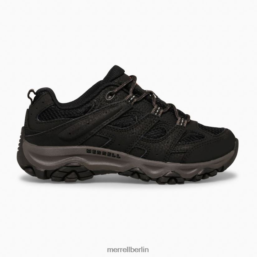 Kinder Merrell Schwarz Moab 3 niedriger Schnürschuh Schuhe PTTR4P1428