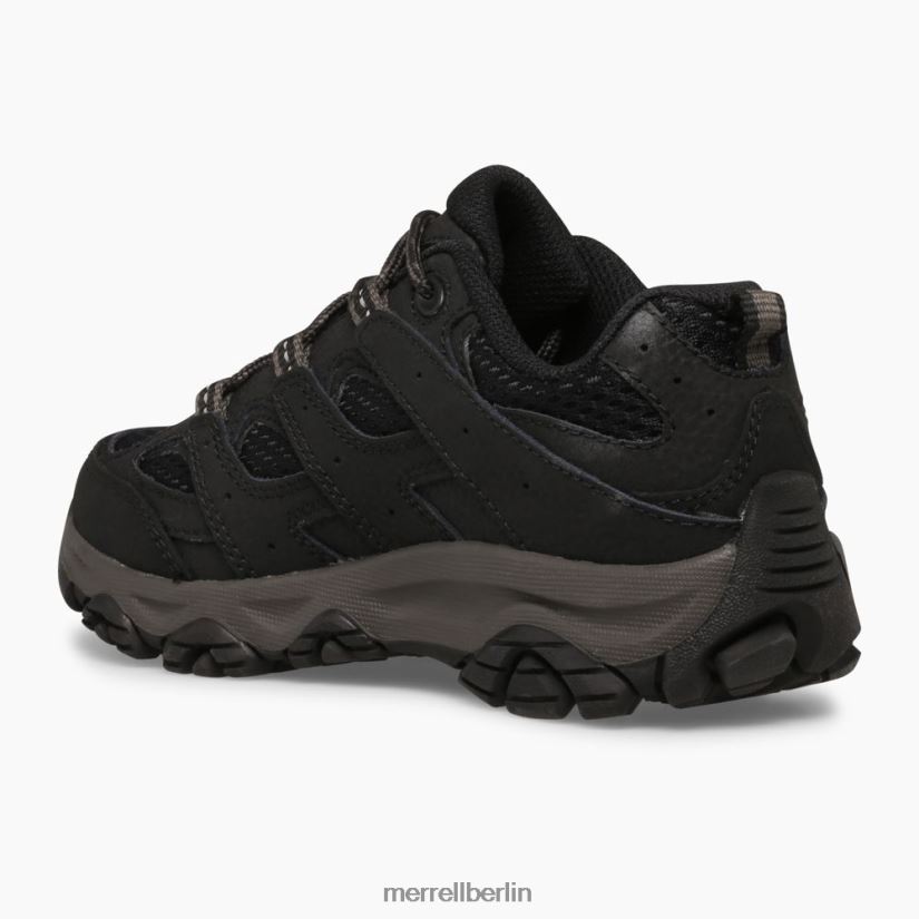 Kinder Merrell Schwarz Moab 3 niedriger Schnürschuh Schuhe PTTR4P1428