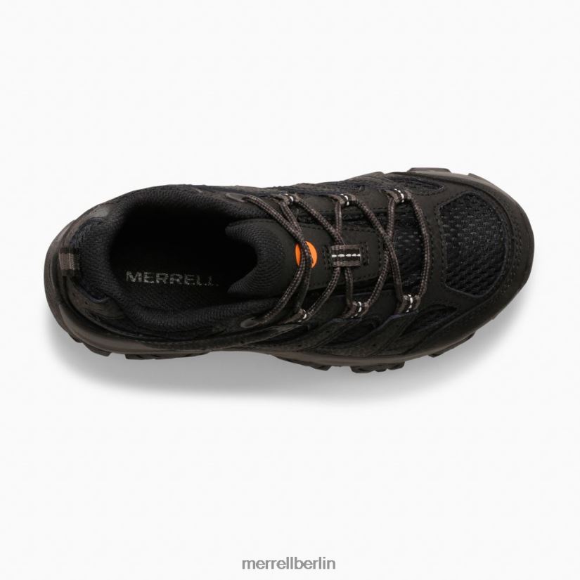 Kinder Merrell Schwarz Moab 3 niedriger Schnürschuh Schuhe PTTR4P1428