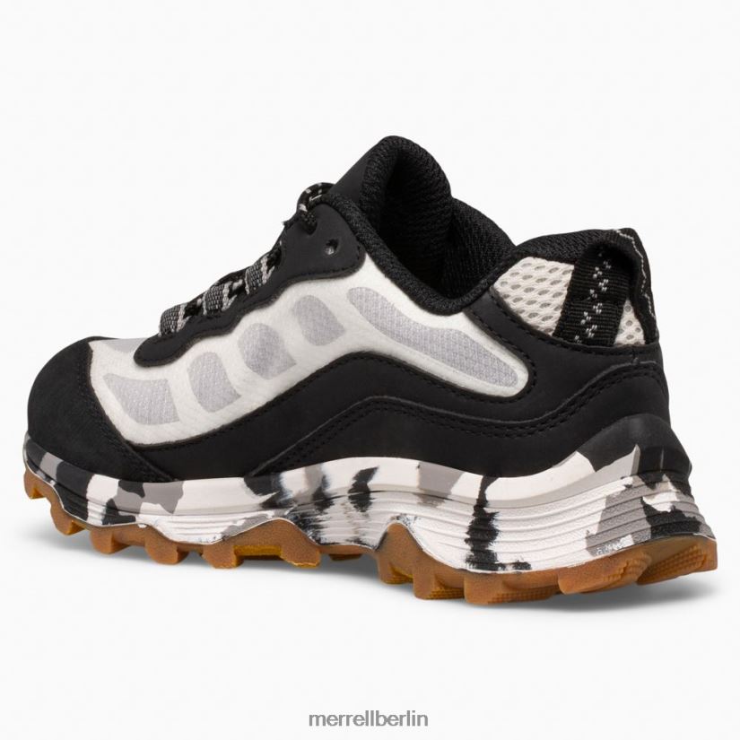 Kinder Merrell Schwarz-Weiss Moab Speed ​​Low wasserdicht Schuhe PTTR4P1373