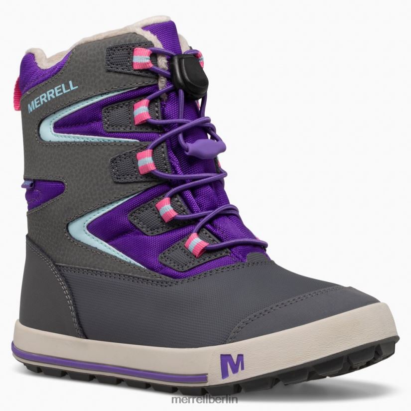 Kinder Merrell Ultraviolett/Grau Snow Bank 3.0 Stiefel Schuhe PTTR4P1484