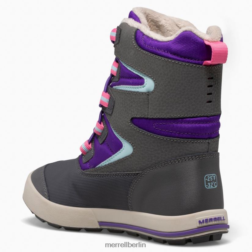 Kinder Merrell Ultraviolett/Grau Snow Bank 3.0 Stiefel Schuhe PTTR4P1484