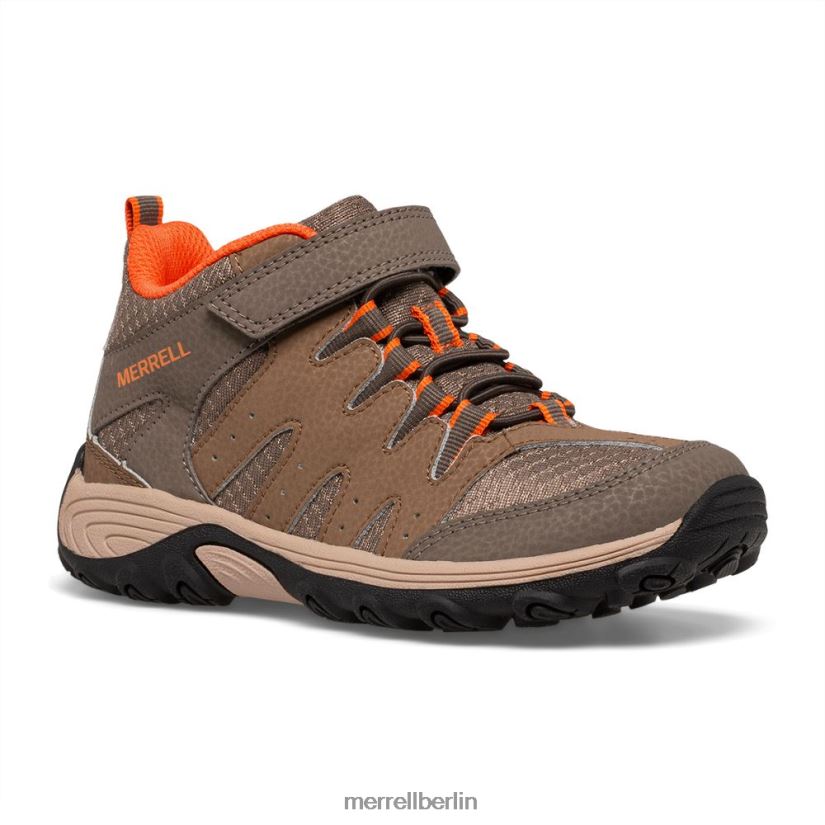Kinder Merrell Waffenrauch/Ton Outback Mid 2 Stiefel Schuhe PTTR4P1452
