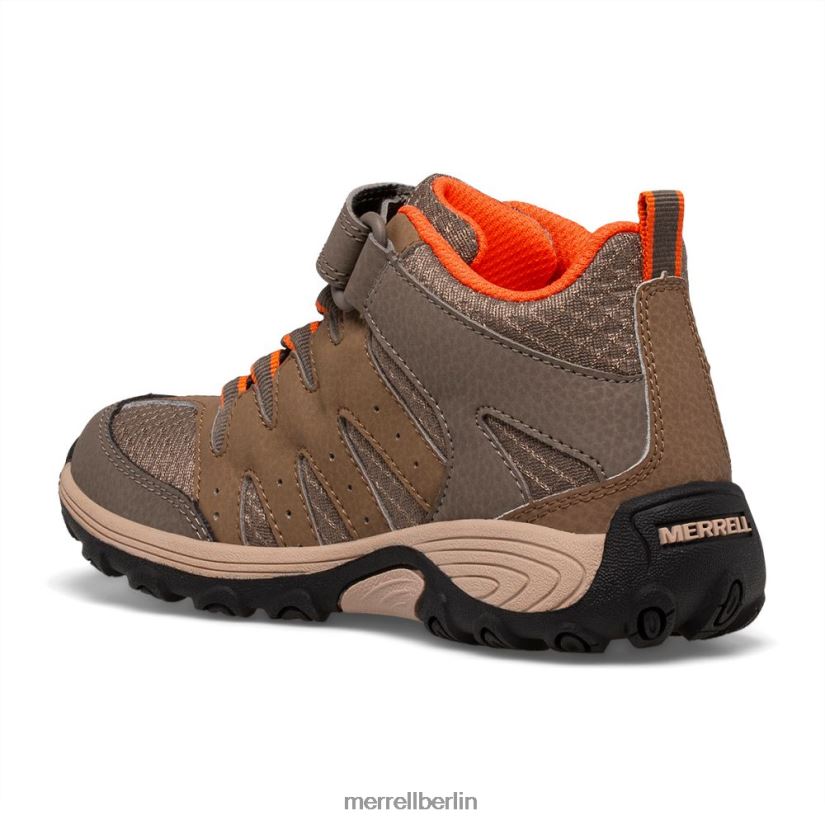 Kinder Merrell Waffenrauch/Ton Outback Mid 2 Stiefel Schuhe PTTR4P1452