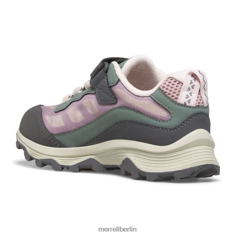 Kinder Merrell altrosa/oliv Moab Speed ​​Low A/C wasserdicht Schuhe PTTR4P1361