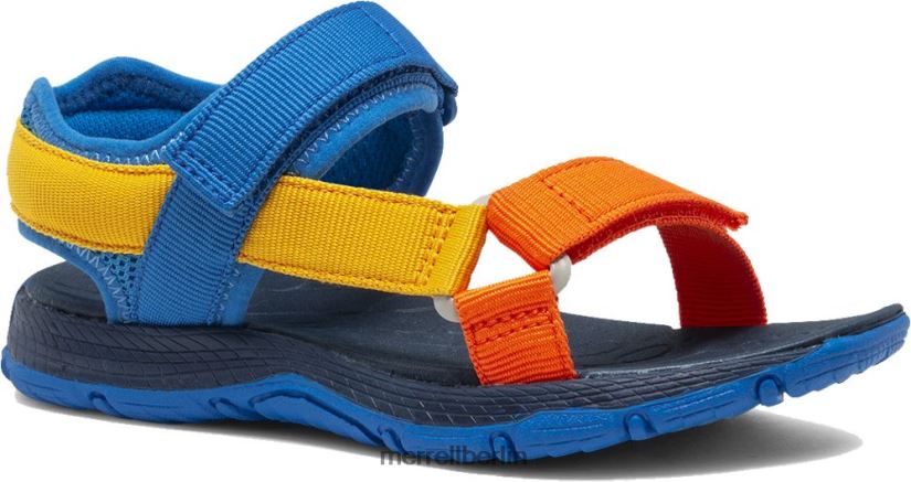 Kinder Merrell blau-multi Kahuna Web-Sandale Schuhe PTTR4P1399