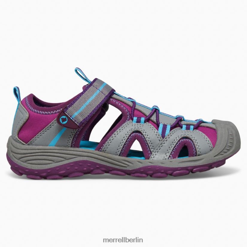 Kinder Merrell grau/beere Hydro 2 Sandale Schuhe PTTR4P1475