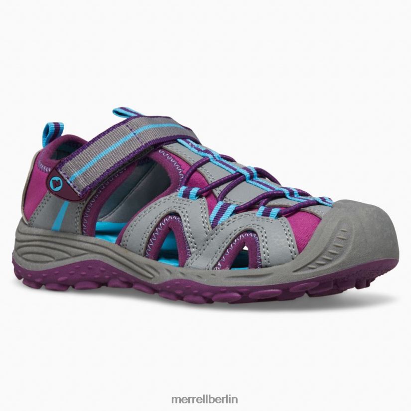 Kinder Merrell grau/beere Hydro 2 Sandale Schuhe PTTR4P1475