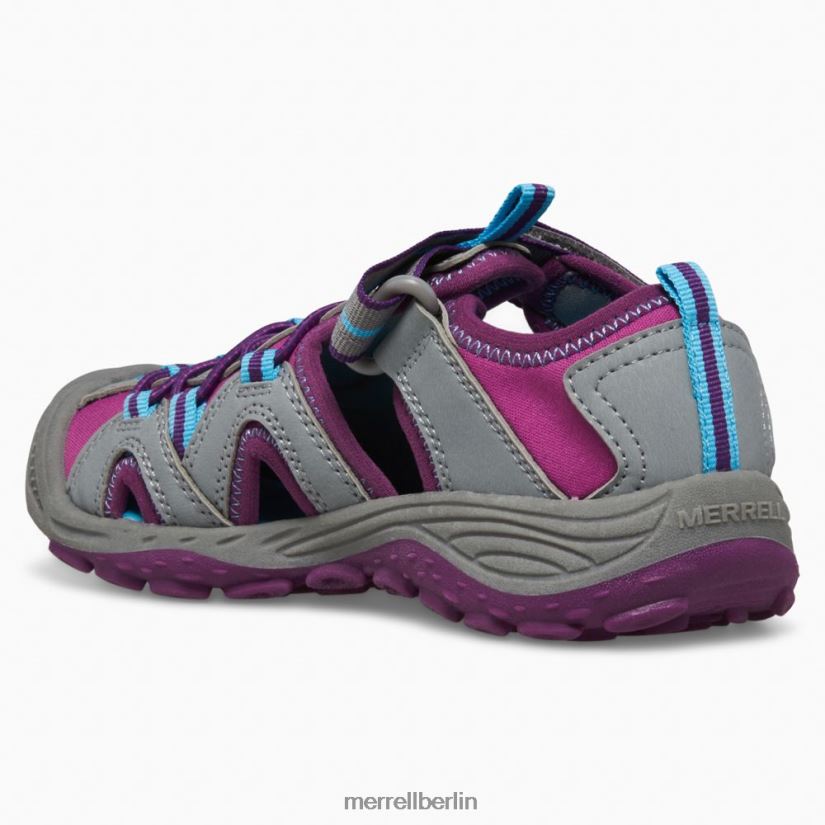 Kinder Merrell grau/beere Hydro 2 Sandale Schuhe PTTR4P1475