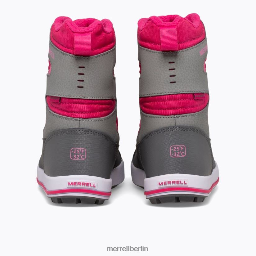 Kinder Merrell grau/beere Snow Bank 3.0 Stiefel Schuhe PTTR4P1481