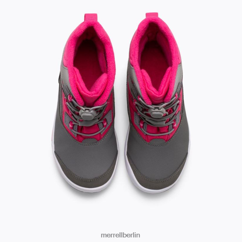 Kinder Merrell grau/beere Snow Bank 3.0 Stiefel Schuhe PTTR4P1481