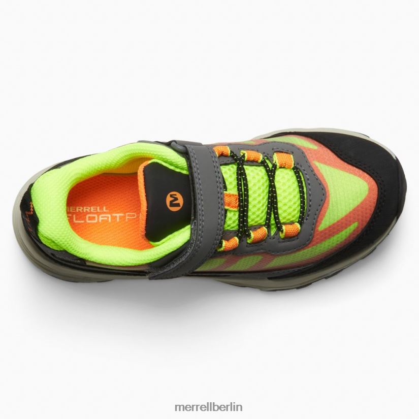 Kinder Merrell grau/hellblau/orange Moab Speed ​​Low A/C wasserdicht Schuhe PTTR4P1366