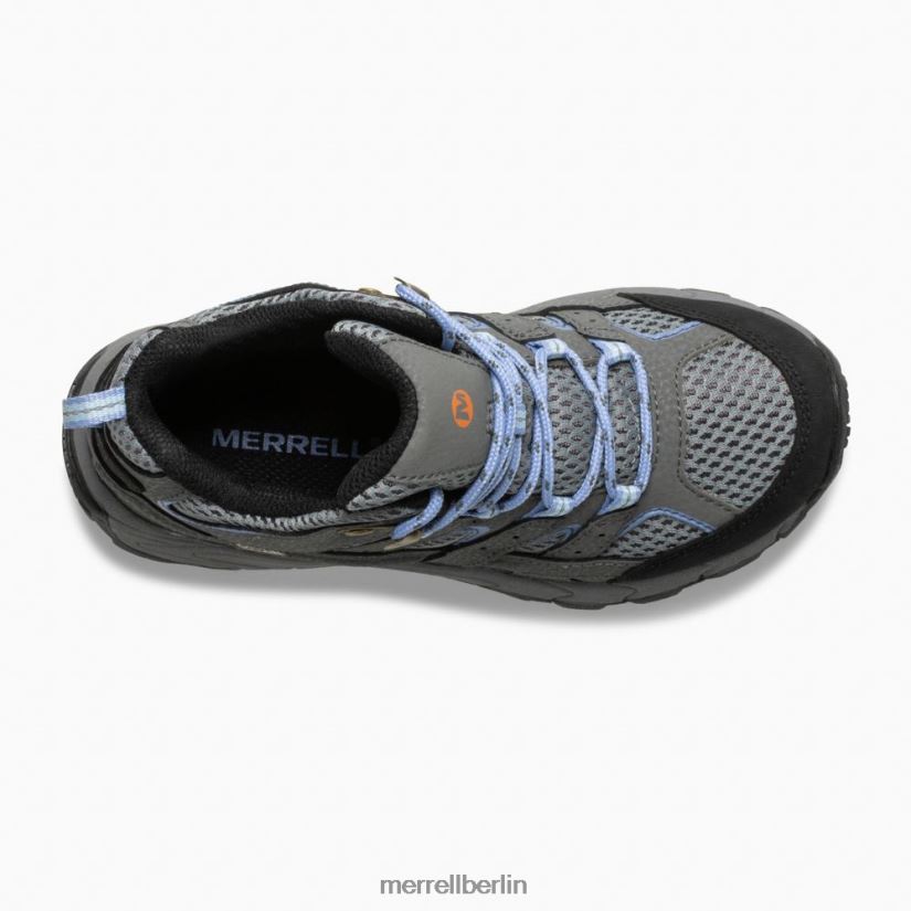 Kinder Merrell grau/immergrün Moab 2 Mid wasserdichter Stiefel Schuhe PTTR4P804