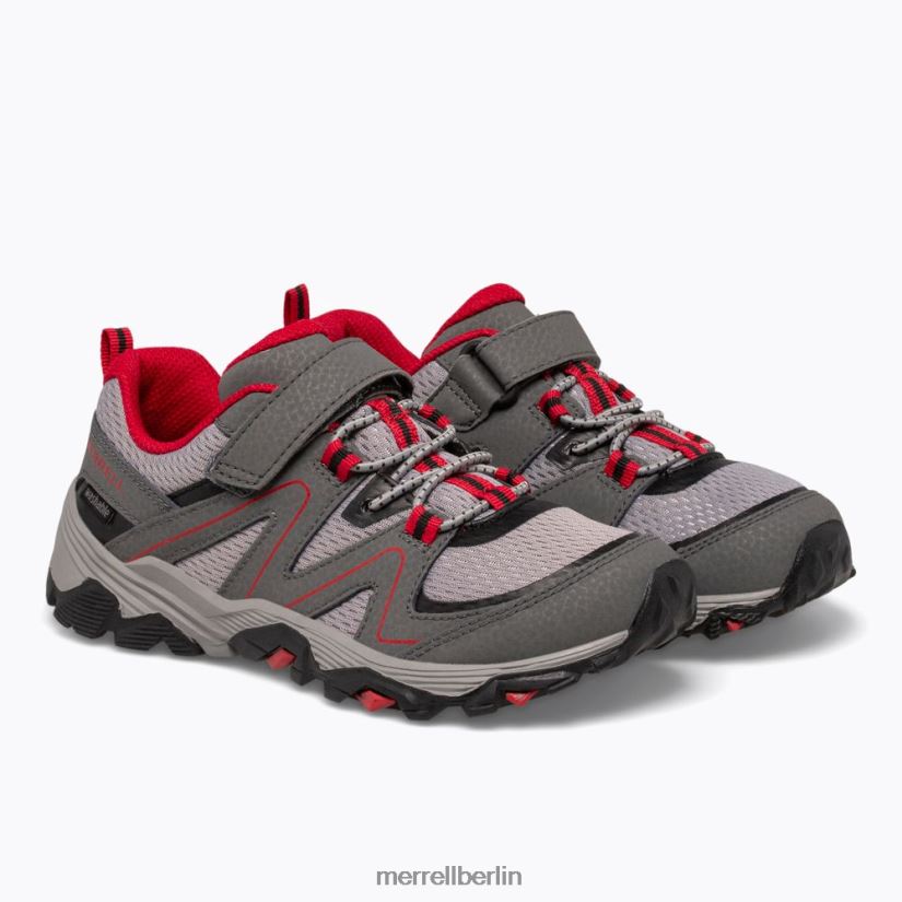 Kinder Merrell grau/rot/schwarz Trail-Quest Schuhe PTTR4P1351