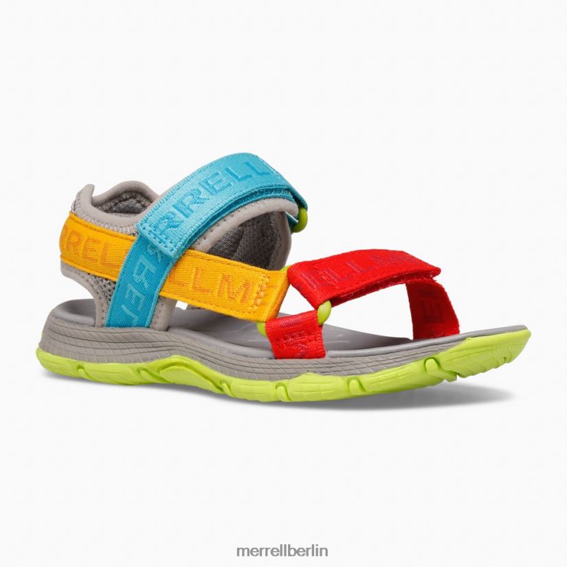Kinder Merrell graues Logo/Multi Kahuna Web-Sandale Schuhe PTTR4P1400